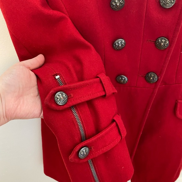 GUESS Military style Wool coat- size small - Picture 7 of 9